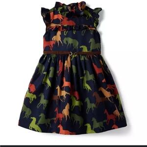 Janie and Jack Multicolor Horse Print Dress
